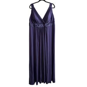 David's Bridal Women's Plus Size Deep Plum Purple Bridesmaid Dress Size 22